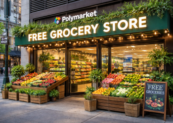 Polymarket takes crypto offline with free grocery store push in New York City