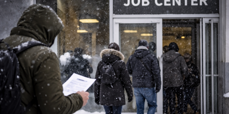 US jobless claims climb amid storms, but labour market holds steady