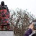 Churchill statue in London defaced with anti-Israel messages