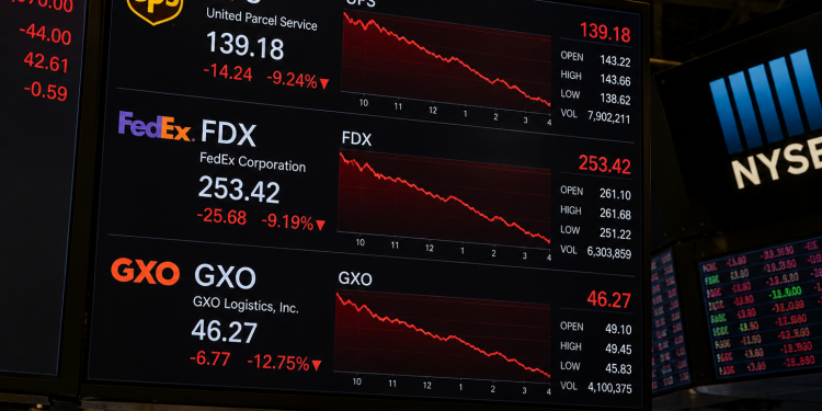 Why are UPS, FedEx stocks falling today?
