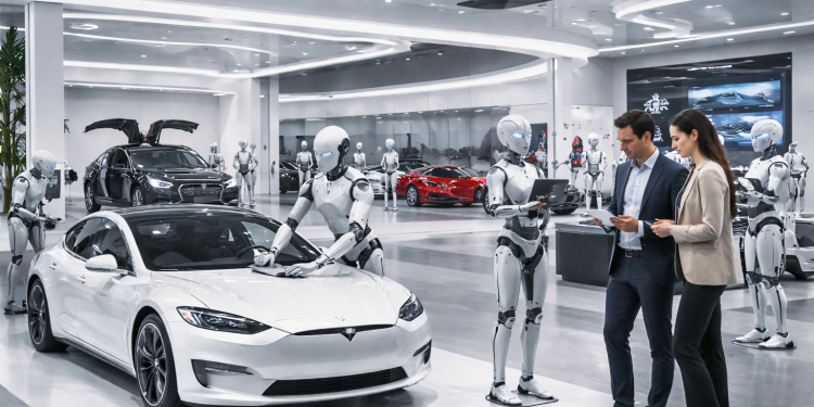 Why Tesla stock is beating the broader market today