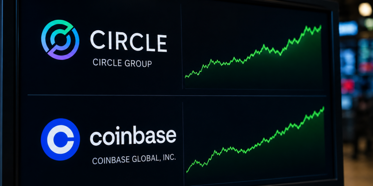 Coinbase, Circle stocks climb as analysts see Bitcoin-linked upside