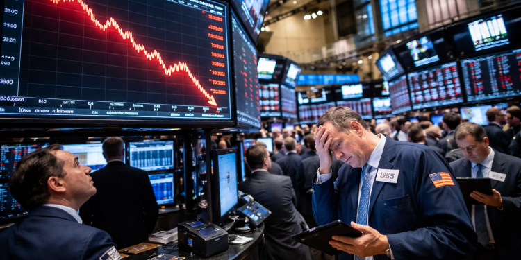Dow sinks 1,100 points as Fed holds rates, chip stocks extend losses