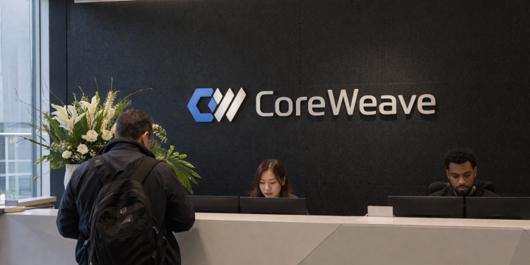 Why is CoreWeave stock rising 8% today