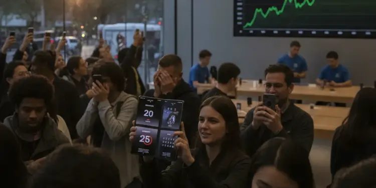 Foldable Fever Lifts Apple Shares Amid Tech Sector Slump