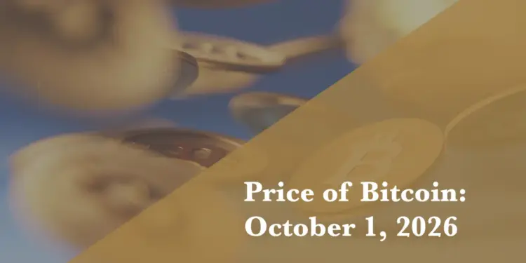 Current price of Bitcoin for Oct. 1, 2026
